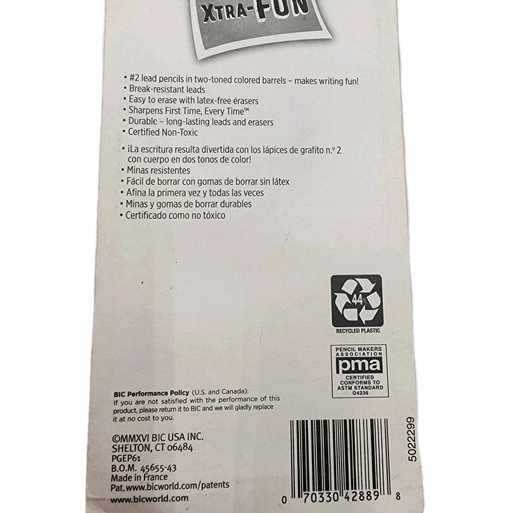 Bic No 2 Pencil Xtra Fun Break Resistant Leads HB Colorful Lot Of 2 6 Pack New‎